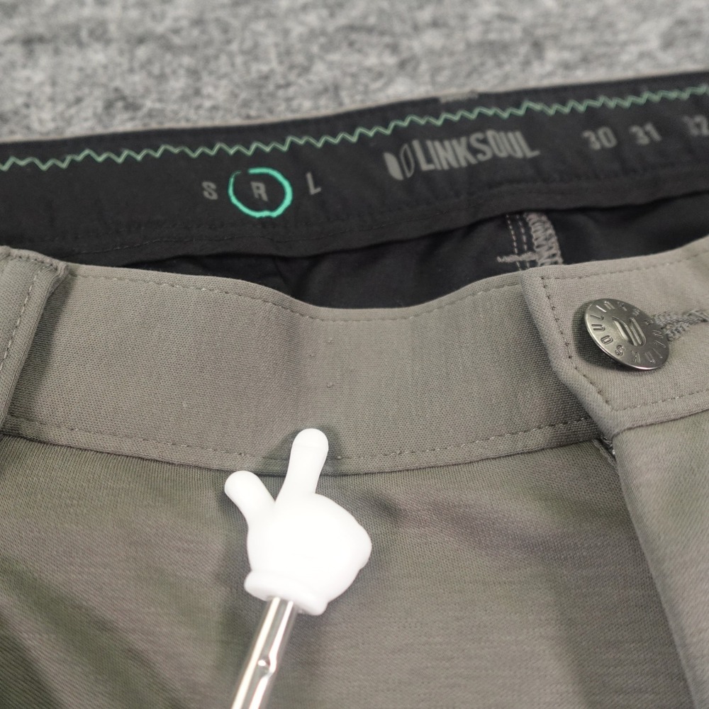 Linksoul Bandon Knit Chino Pants 36 Regular Gray 100% Cotton Soft Golf Casual - Picture 9 of 16
